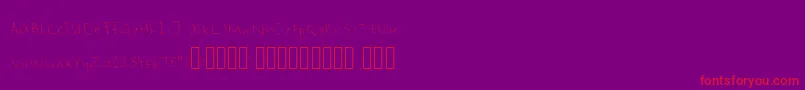 ShaynesHandwriting Font – Red Fonts on Purple Background