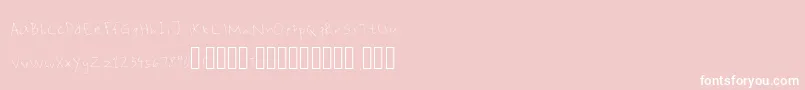 ShaynesHandwriting Font – White Fonts on Pink Background