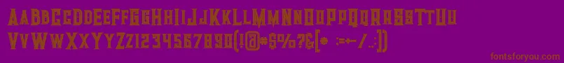 Giantboldinline Font – Brown Fonts on Purple Background