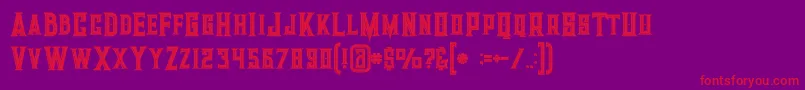 fuente Giantboldinline – Fuentes Rojas Sobre Fondo Morado