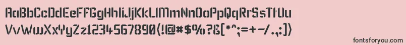 KarismaStencil Font – Black Fonts on Pink Background