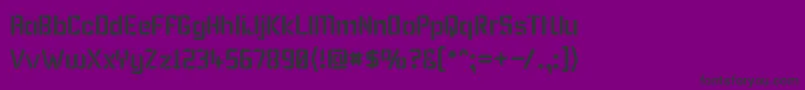 KarismaStencil-Schriftart – Schwarze Schriften auf violettem Hintergrund