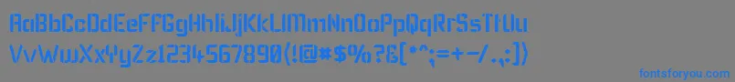 Шрифт KarismaStencil – синие шрифты на сером фоне