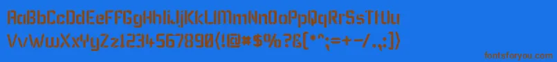 Шрифт KarismaStencil – коричневые шрифты на синем фоне