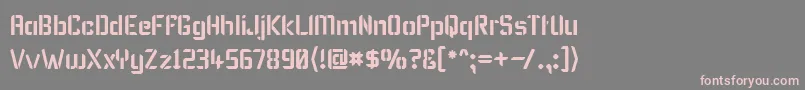 KarismaStencil Font – Pink Fonts on Gray Background