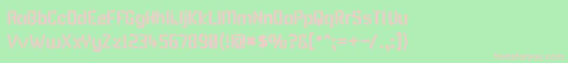 KarismaStencil-fontti – vaaleanpunaiset fontit vihreällä taustalla