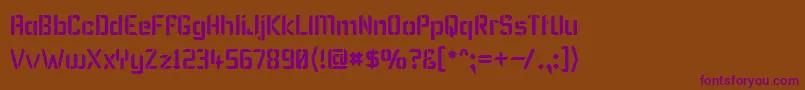 KarismaStencil Font – Purple Fonts on Brown Background