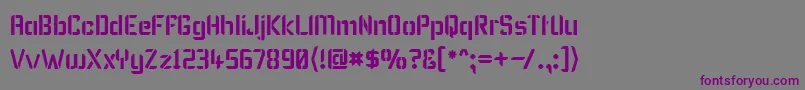Шрифт KarismaStencil – фиолетовые шрифты на сером фоне