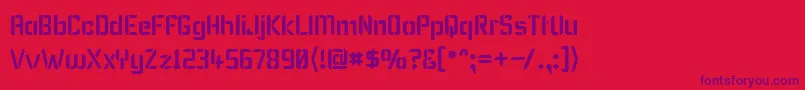 KarismaStencil Font – Purple Fonts on Red Background