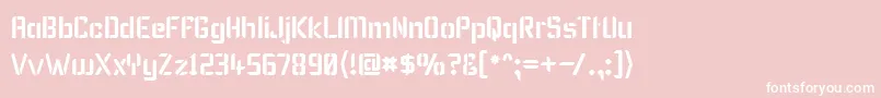 KarismaStencil Font – White Fonts on Pink Background