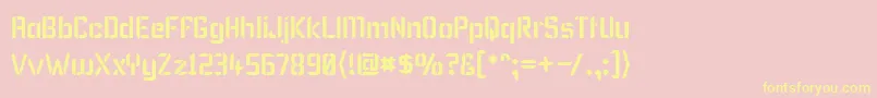 KarismaStencil Font – Yellow Fonts on Pink Background