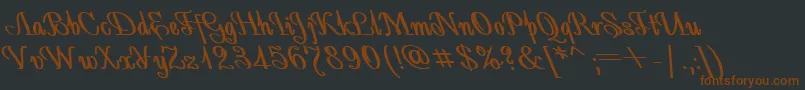 More about AntidecorBoldItalic Font AntidecorBoldItalic Font – Brown Fonts on Black Background