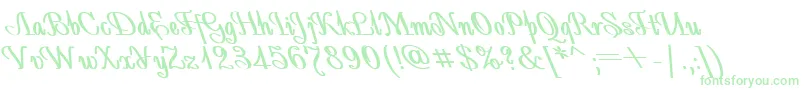 Шрифт AntidecorBoldItalic – зелёные шрифты