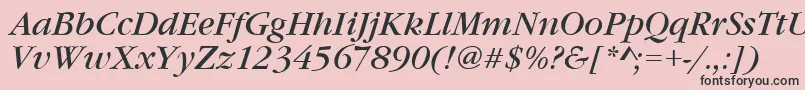 fuente GourmandItalic – Fuentes Negras Sobre Fondo Rosa