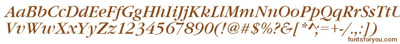 Fonte GourmandItalic – fontes marrons