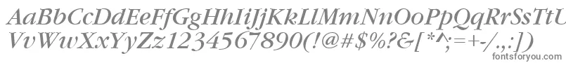 Fonte GourmandItalic – fontes cinzentas