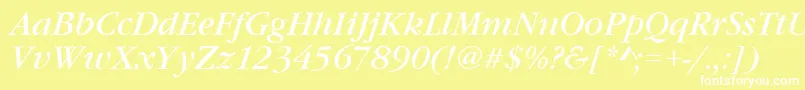 GourmandItalic Font – White Fonts on Yellow Background