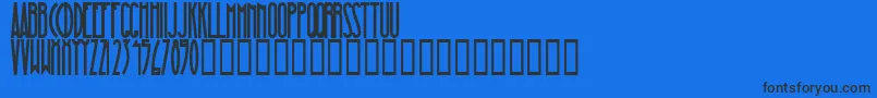 Fonte MagnaBlackCondensed – fontes pretas em um fundo azul
