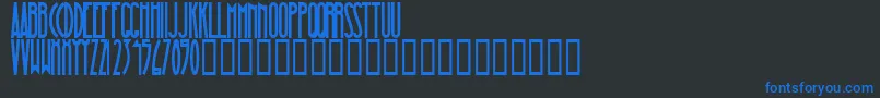 MagnaBlackCondensed Font – Blue Fonts on Black Background
