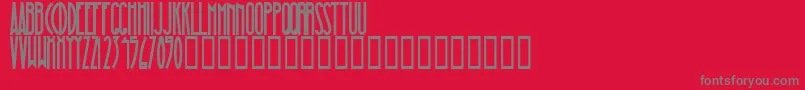 Fonte MagnaBlackCondensed – fontes cinzas em um fundo vermelho