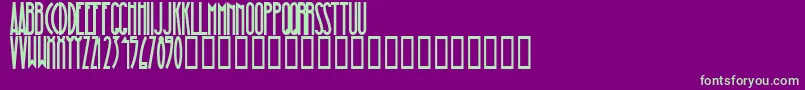 MagnaBlackCondensed Font – Green Fonts on Purple Background