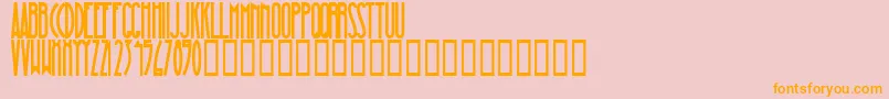 MagnaBlackCondensed Font – Orange Fonts on Pink Background