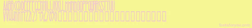 MagnaBlackCondensed Font – Pink Fonts on Yellow Background