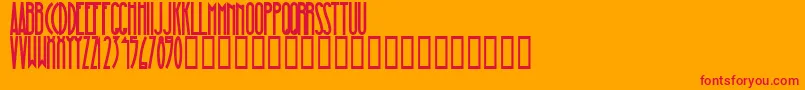 MagnaBlackCondensed Font – Red Fonts on Orange Background