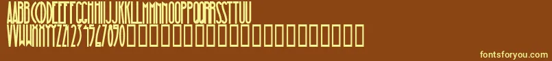 MagnaBlackCondensed Font – Yellow Fonts on Brown Background