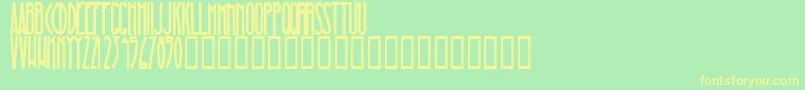 フォントMagnaBlackCondensed – 黄色の文字が緑の背景にあります