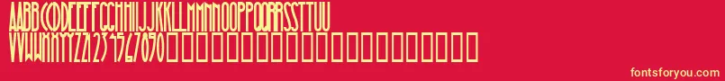 MagnaBlackCondensed Font – Yellow Fonts on Red Background