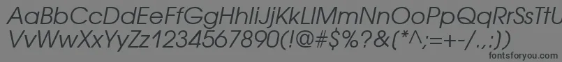 AvantgardecttItalic Font – Black Fonts on Gray Background
