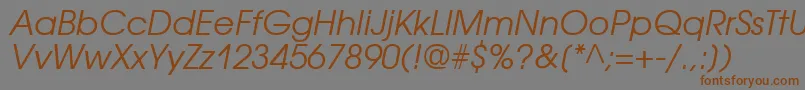 AvantgardecttItalic Font – Brown Fonts on Gray Background
