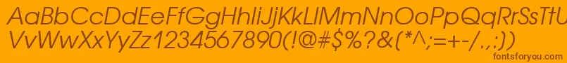 fuente AvantgardecttItalic – Fuentes Marrones Sobre Fondo Naranja