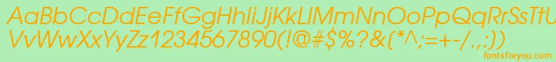 AvantgardecttItalic Font – Orange Fonts on Green Background