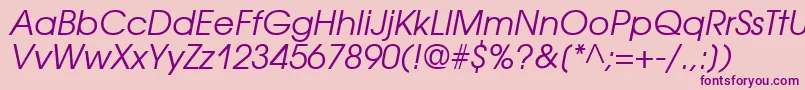 Lisätietoja AvantgardecttItalic-fontista AvantgardecttItalic-fontti – violetit fontit vaaleanpunaisella taustalla