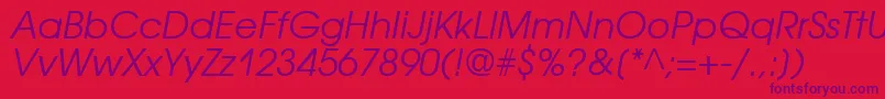 Шрифт AvantgardecttItalic – фиолетовые шрифты на красном фоне