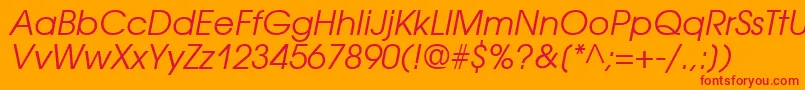 AvantgardecttItalic Font – Red Fonts on Orange Background