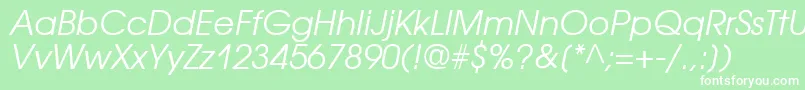 フォントAvantgardecttItalic – 緑の背景に白い文字