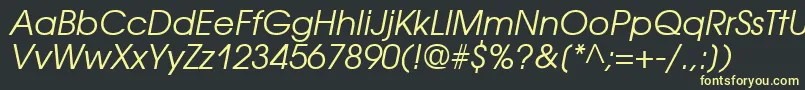 AvantgardecttItalic Font – Yellow Fonts on Black Background