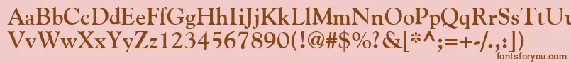 GildeBold Font – Brown Fonts on Pink Background