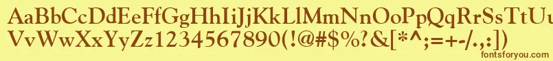 GildeBold Font – Brown Fonts on Yellow Background