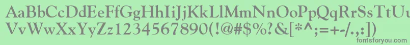 フォントGildeBold – 緑の背景に灰色の文字