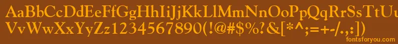 GildeBold Font – Orange Fonts on Brown Background