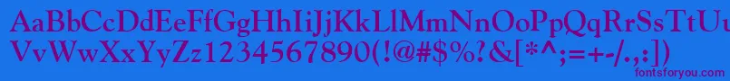 GildeBold Font – Purple Fonts on Blue Background