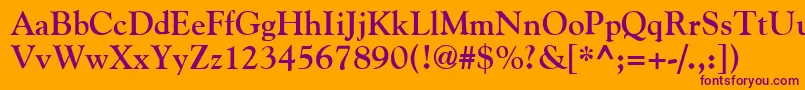 GildeBold Font – Purple Fonts on Orange Background