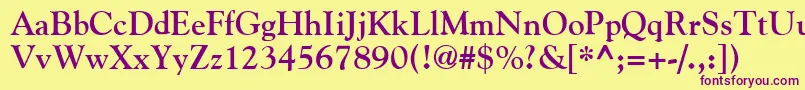 GildeBold Font – Purple Fonts on Yellow Background