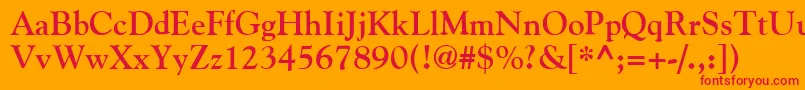 GildeBold Font – Red Fonts on Orange Background