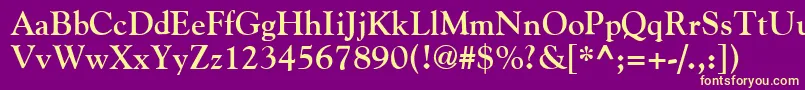 GildeBold Font – Yellow Fonts on Purple Background