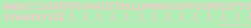 FindAWay Font – Pink Fonts on Green Background